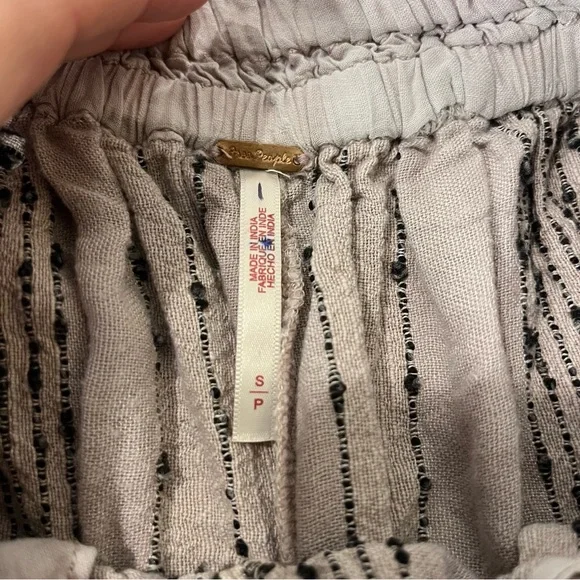 Free People Once Upon Yarn Dye Harem Pants in light pink S Boho Beach Barrel - Picture 6 of 10